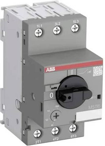 ABB Motorschutzschalter MS 116-10,0 in Grau, einstellbar 10,0 A, 690 V/AC - Bild 1