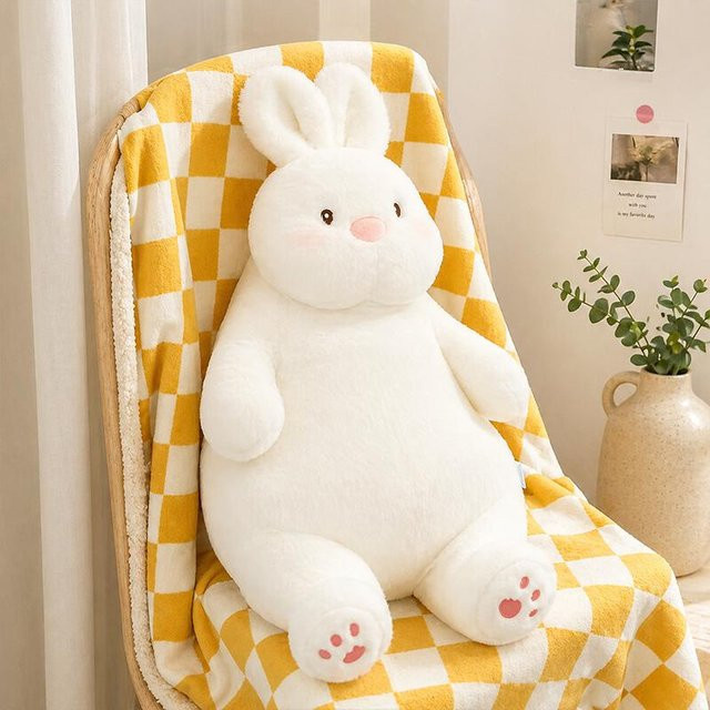 Yiran Health & Beauty Weißes Kaninchen, Plüschtier, 80cm - Bild 1