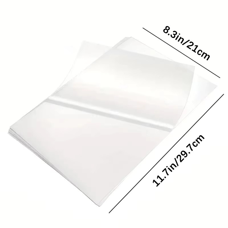 ESHANG Selbstklebende Laminierfolien A4, 20 Blatt, Transparent, Wasserfest, Breite: 21 cm, Höhe: 29,7 cm - Bild 2
