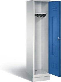 C+P Garderobenschrank Classic mit Front in Enzianblau und Korpus in Lichtgrau, H x B x T: 180 x 42 x 50 cm - Bild 1