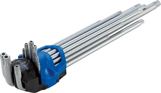LUX-TOOLS Torx-Stiftschlüssel-Set Lang 9-teilig aus Chrom-Vanadium in Silber - Bild 1