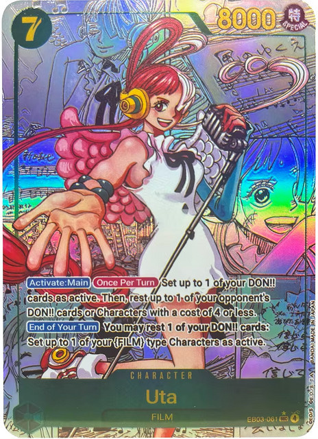 Bandai One Piece DIY Sammelkarten, EB03-061 UTA EN, Anime-Karten - Bild 1