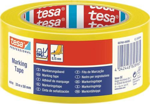 tesa Professional Markierungsklebeband Schwarz Gelb B: 50 mm x L: 33 m - Bild 1