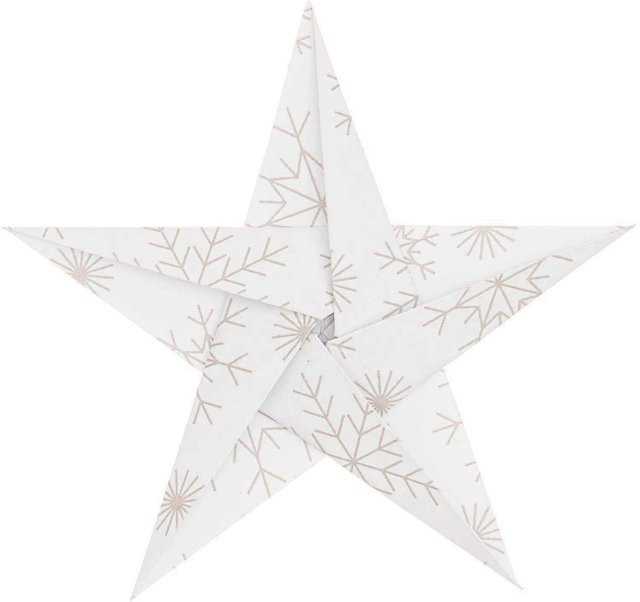 Rico Design Paper Poetry Bascetta Origamipapier Schneeflocken in Gold, B/H: 20 x 20 cm - Bild 1