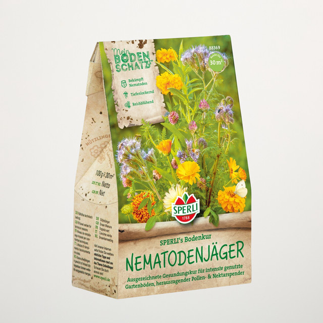 SPERLI's Bodenkur Nematodenjäger biologische Blumensamen für Garten und Beete, 100 g - Bild 1