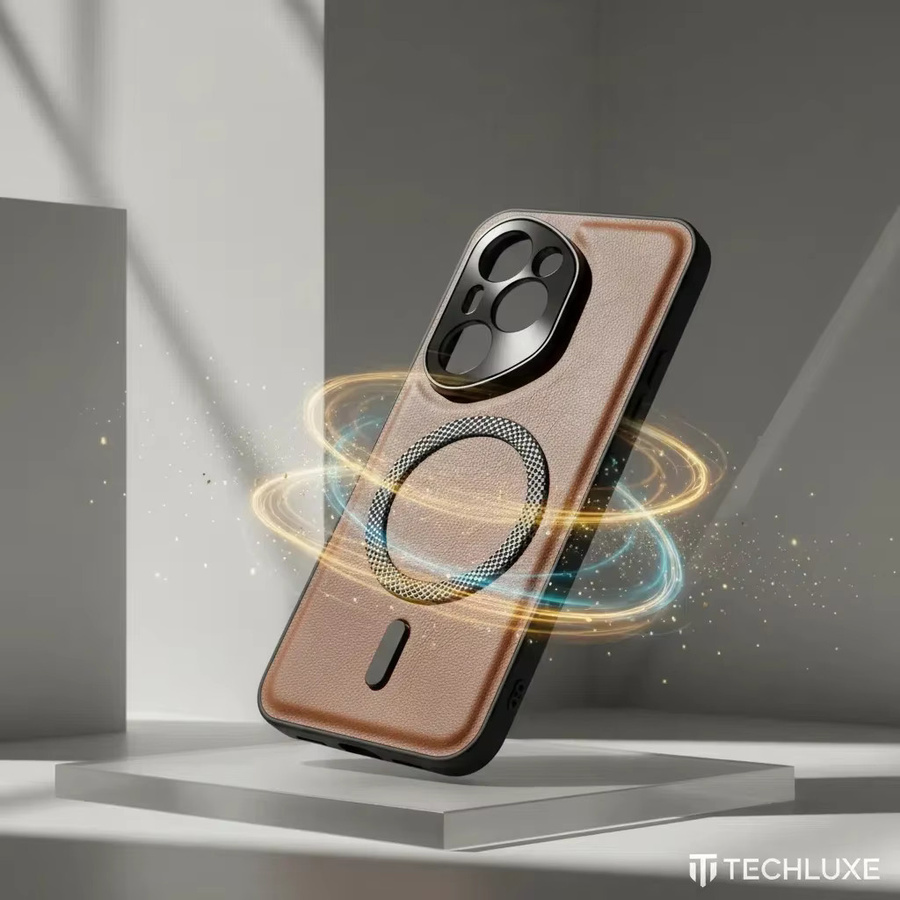 Magnetische PU-Leder Schutzhülle für Honor 400 Pro und Honor 400 mit Kameraschutz und Stoßfestigkeit von Fundas in Grün und Braun - Bild 4