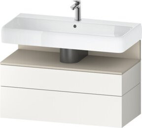 Duravit Waschtischunterschrank Qatego in Weiß, B/T/H: 99 x 47 x 59 cm - Bild 1