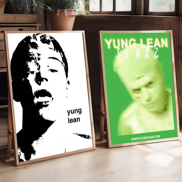 Yung Lean Frost God Poster Selbstklebender Wasserdichter Papieraufkleber für Wanddekoration in Kaffeehaus oder Bar - Bild 1