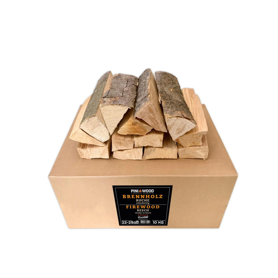 PINI Brennholz Buche ofenfertig 10 kg ca. 25 cm für Kamin Grill und Pizzaofen - Bild 2