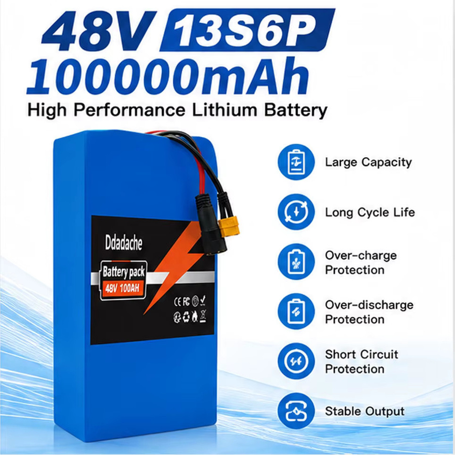 Ddadache Lithium-Akku 48V 100Ah für Citycoco Motorroller, Blau, mit integriertem 50A BMS - Bild 2