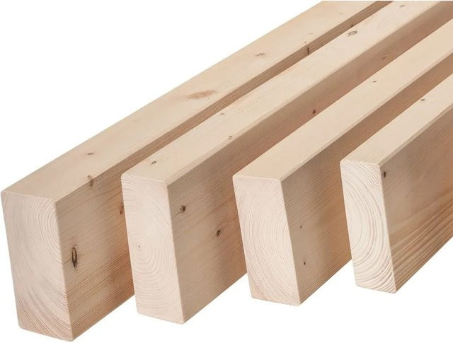 GartenLand Konstruktionsvollholz KVH Fichte PEFC Getrocknet Gefast C24 NSi B: 8 cm, H: 20 cm, Länge: 7 m - Bild 1