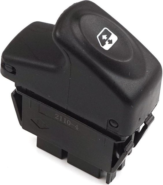 BROSS Fensterheberschalter Einzelsteuerung Druckknopf 6-polig Schwarz für Renault Kangoo Scenic Megane Logan MK1 Clio Scenic MK2 BDP853 7700838101 - Bild 1