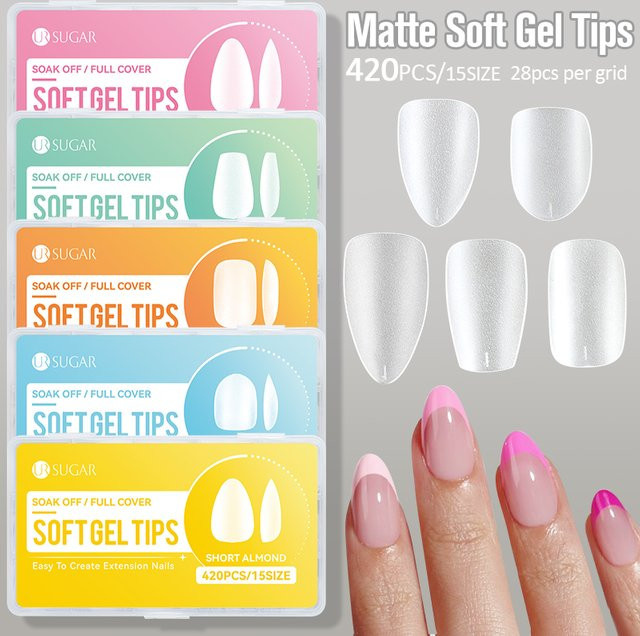 UR SUGAR Künstliche Nägel, Gel, Matt, 420 Teile - Bild 1