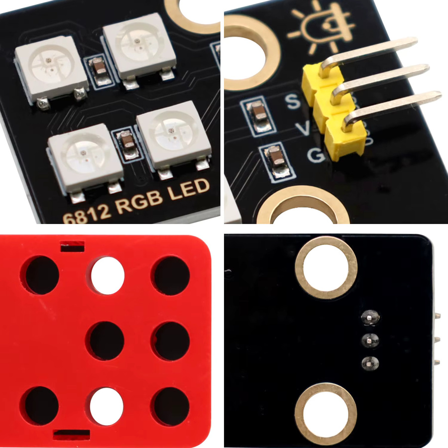Keyestudio 6812 RGB-Modul mit SMD 5050 LED-Bausteinen kompatibel mit Arduino Raspberry Pi Micro-Bit und LEGO - Bild 3