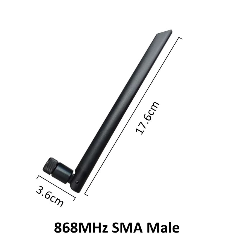 GWS GSM IOT Antenne mit 5dBi Verstärkung und RP-SMA/u.FL Pigtail-Kabel in Schwarz, 868MHz/915MHz, Länge: 21 cm - Bild 2