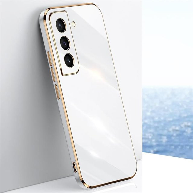 Stoßfeste Luxus-Vergoldungs-Hülle für Samsung Galaxy S24 FE Plus Ultra in Grau - Bild 1