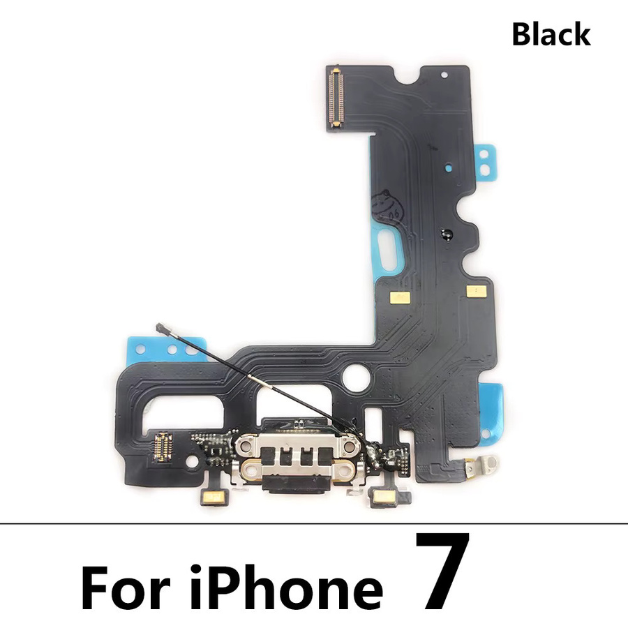 JIARUILA Flexkabel für iPhone 7 8 Plus X XR XS Max mit USB-Anschluss und 3,5 mm Kopfhörer-Audio-Buchse in Schwarz - Bild 2
