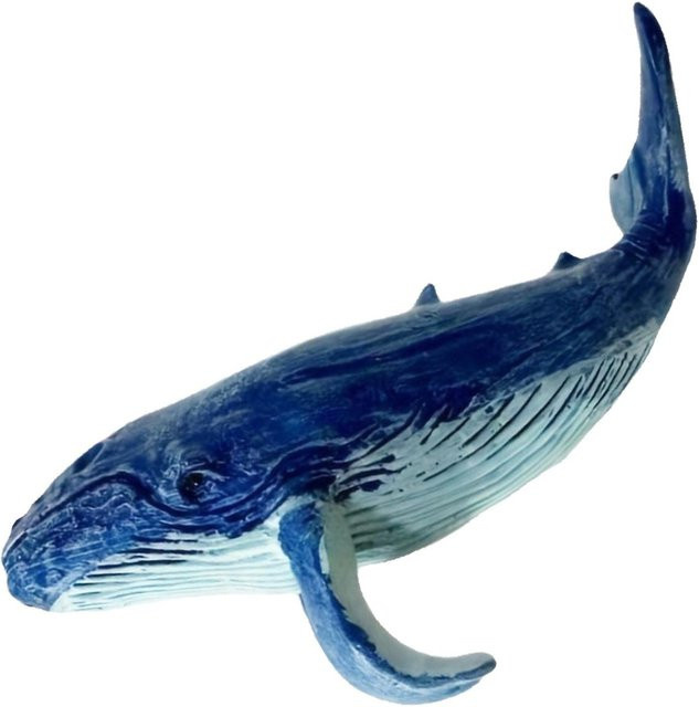 Realistische Wal Statue aus Harz in Blau als dekorative Skulptur für Garten und Landschaftsgestaltung - Bild 1
