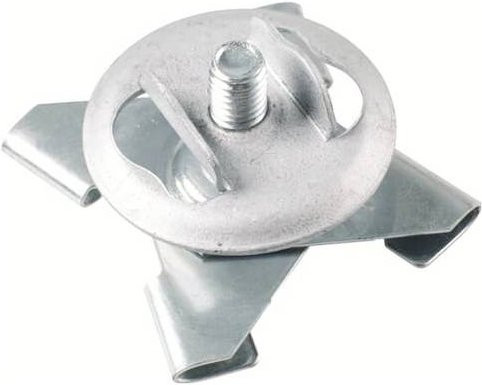 ABB E-Klips JHX-16S Trägerklammer für T-Profil-Schienen mit Schraubnuss, 25mm, Federstahl in Silber, 100 Stück - Bild 1