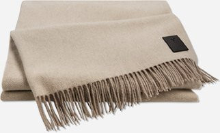 JOOP! FINE-ELEGANT Cashmere Plaid mit Seidenanteil und Fransen in Beige/Natur - Bild 1