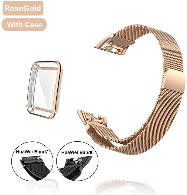 Huawei Uhrenarmband, Kunststoff, Roségold, Unisex - Bild 1