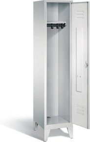 C+P Garderobenschrank Classic in Lichtgrau mit Türen, Regalböden und Kleiderstange, H: 185 cm, B: 42 cm, T: 50 cm - Bild 1