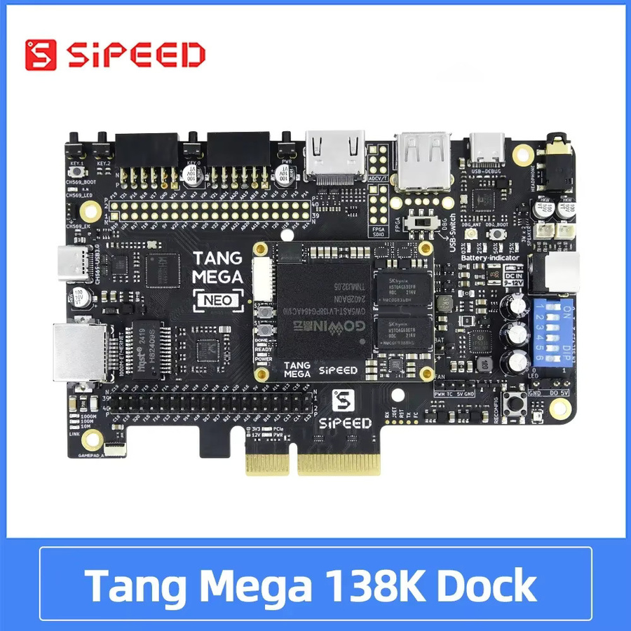 Sipeed Tang Mega 138K 60K Dock GOWIN GW5AST RISCV FPGA-Board in Schwarz - Bild 2