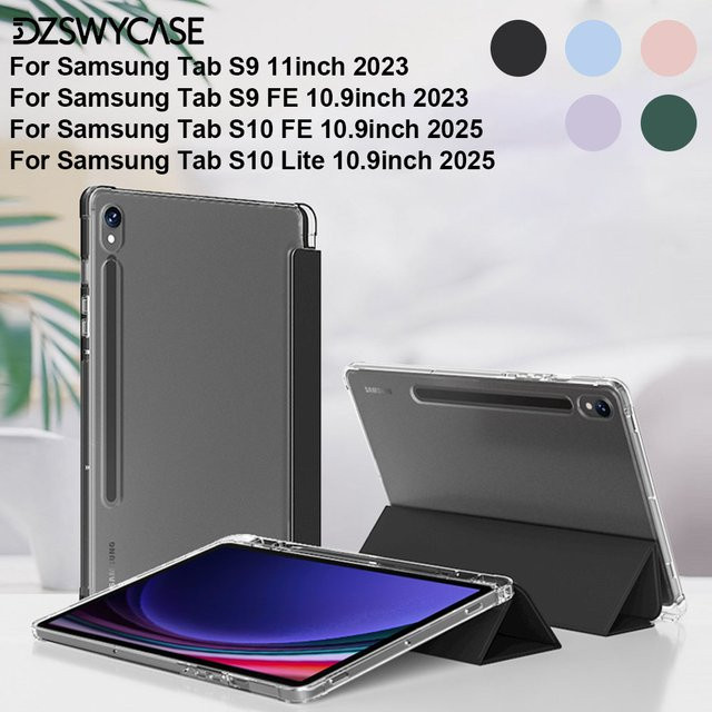Samsung Schutzhülle für Galaxy Tab S9 11 Zoll, Tab S10 Lite, S10 FE und S9 FE 10,9 Zoll mit Stifthalter und Auto Sleep/Wake Funktion in Schwarz - Bild 1