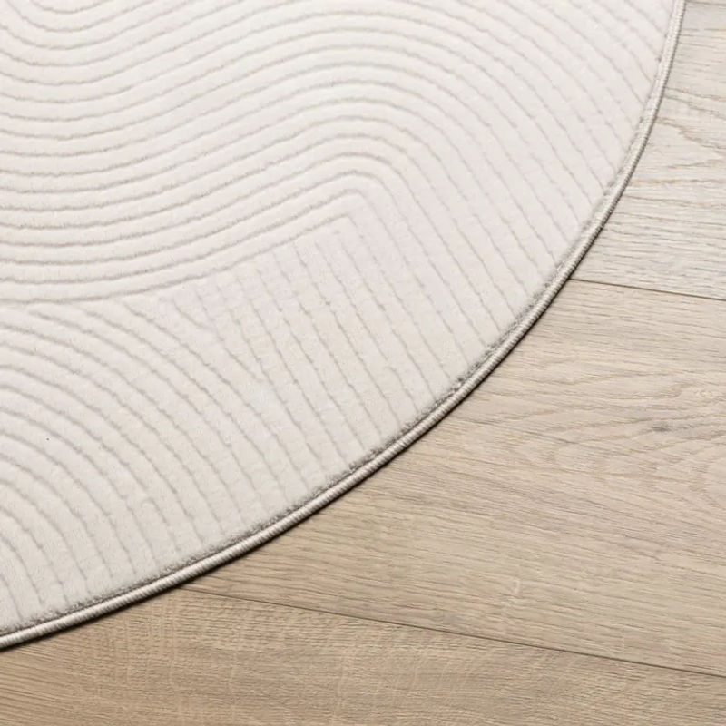 Vidaxl Teppich Iza Kurzflor in Cremefarben, Durchmesser: 200 cm - Bild 2