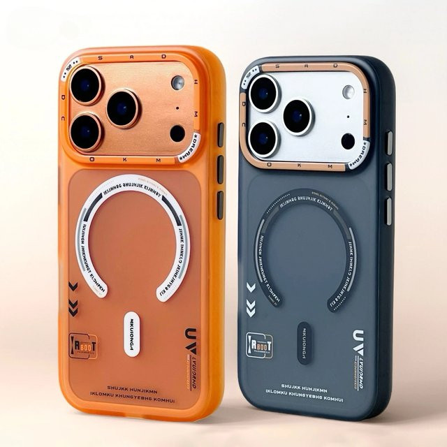 Magnetische Schutzhülle für Apple iPhone (kompatibel mit iPhone 12 bis iPhone 18 Pro Max) in Schwarz, mattiert und transparent, stoßfest mit MagSafe-Unterstützung - Bild 1
