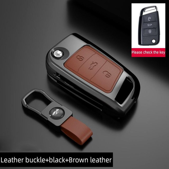 Schutzhülle aus Zinklegierung für VW Volkswagen Magotan Passat B8 und Skoda Superb Kodiaq A7 Smart Keyless Fernbedienung in Schwarz - Bild 1