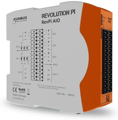 Kunbus Revolution Pi RevPi AIO PR100250 SPS-Erweiterungsmodul 24V in Weiß - Bild 1