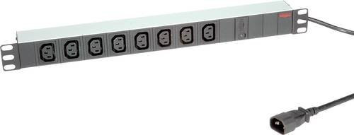 Roline 19 Zoll Steckdosenleiste 8fach in Lichtgrau mit C13 und C14 Kaltgerätesteckern - Bild 1