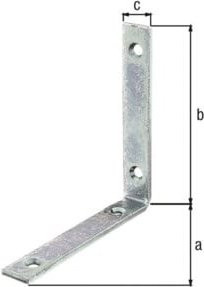 GAH Alberts Balkenwinkel aus Stahl, gelb galvanisch verzinkt, B/H: 120 x 120 mm, Dicke: 5 mm - Bild 1