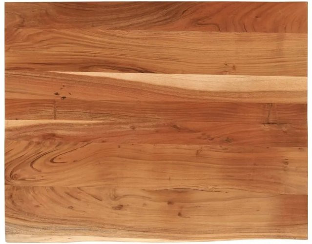 vidaXL Schreibtischplatte aus Massivholz Akazie mit Baumkante, Braun, B/T/H: 110 x 80 x 3,8 cm - Bild 1