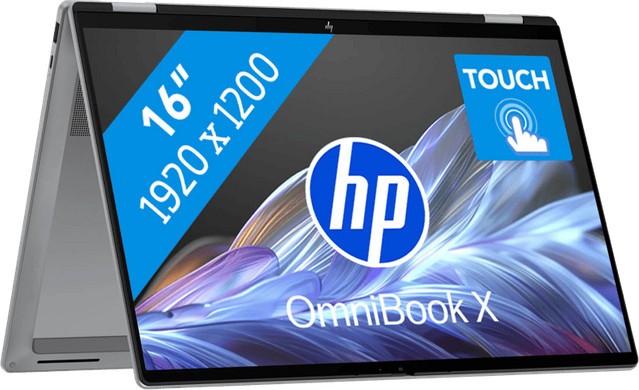 HP OmniBook X Flip NG AI PC 16-cc0050ngx in Silber mit 16 Zoll Display, AMD Ryzen AI 5, 16GB RAM und 512GB SSD - Bild 1