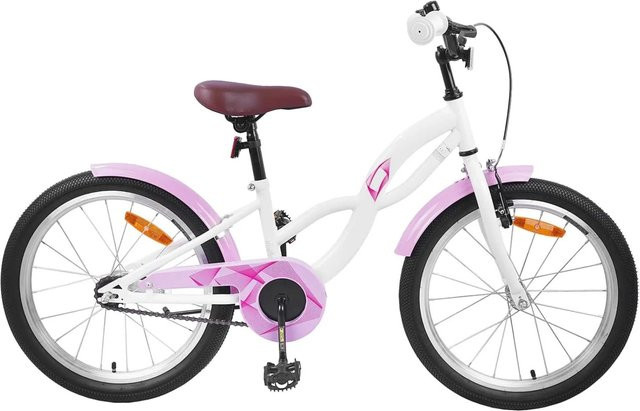 vidaXL Kinderfahrrad 18 Zoll Weiß für 5-7 Jahre Alt - Bild 1