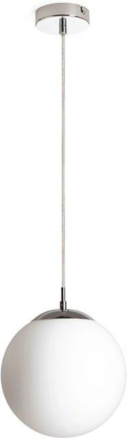 Rendl Pendelleuchte Luna 25 in Chrom und Weiß mit Opalglas, 15 W - Bild 1