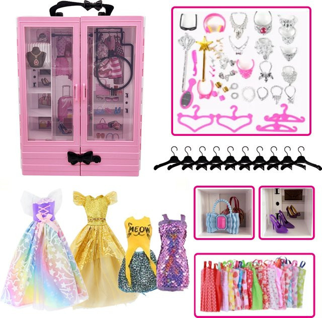 KIEKA Kleiderschrank-Set, 75-teiliges Set, bunt, Kunststoff - Bild 1
