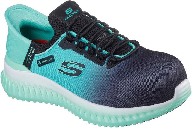 Skechers Sicherheitsschuhe Ombray Tilido Damen S1P Schwarz-Türkis Größe 36 - Bild 1
