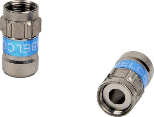 Cabelcon F-Stecker Kompression 99909636-02 Wasserdicht, Farbe: Silber, 100 Stück - Bild 1
