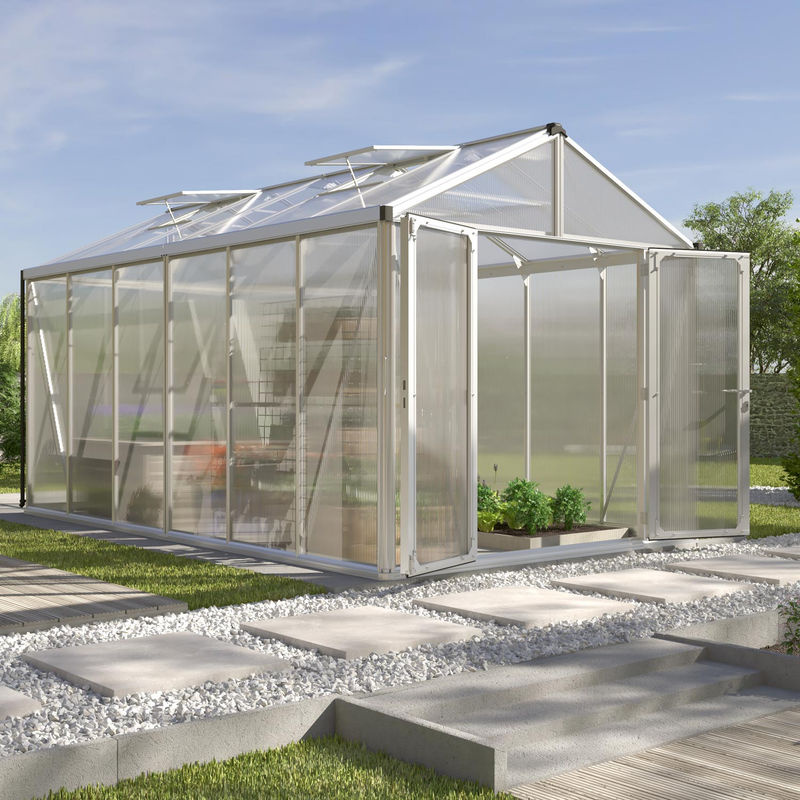 Vitavia Gewächshaus Zeus Comfort 11900 mit Satteldach aus Aluminium Eloxiert und Polycarbonat, 11,9 m² - Bild 3