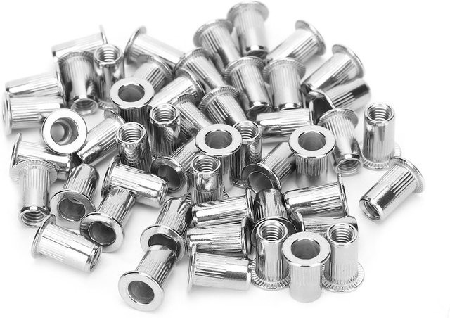50 Stück Edelstahl Nietmuttern mit Flansch M5 in Silber - Bild 1