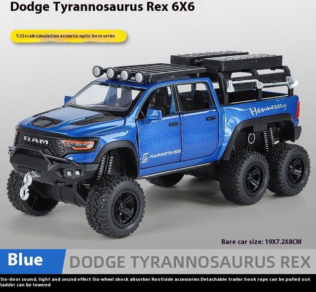 Linyi Toy Car Dodge Mammoth 1000 6*6 Off Road Pickup, Modellauto, 1:32, ab 4 Jahren - Bild 1