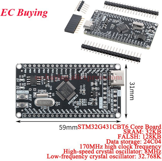 STM32G431CBT6 Mini-Kernsystemplatine EC Buying Entwicklungsboard mit 170MHz ARM Chip in Schwarz - Bild 1