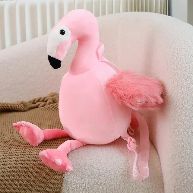 Binchi Fitness Flamingo und Elefant Rucksack, Plüschtier, Rosa, ab 14 Jahre - Bild 1