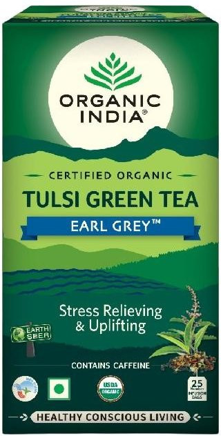 Organic India Grüner Tee Tulsi Bergamotte, Teebeutel, 25 Stück - Bild 1