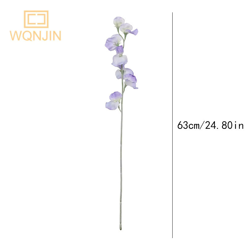 WQNJIN Künstlicher Blumenstrauß mit Simulation Beflockung in Blau und Lila für Tischdekoration und Hochzeiten - Bild 2