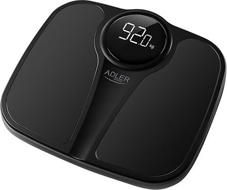 Adler AD 8172 Personenwaage Digitale Glaswaage mit LED-Anzeige Schwarz bis 180 kg - Bild 1