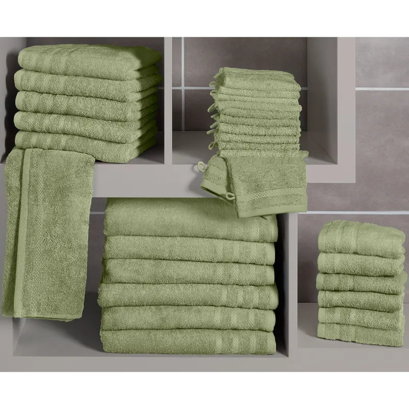 NKD Frottee-Handtuch Classic in Green, 100% Baumwolle, B/H: 50 x 100 cm - Bild 2